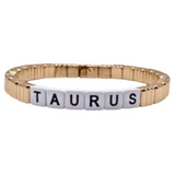 Zodiac Sign Stackable Gold Line Bracelet