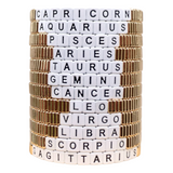 Zodiac Sign Stackable Gold Line Bracelet