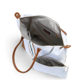 Nylon Striped Tote Bag