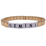 Zodiac Sign Stackable Gold Line Bracelet