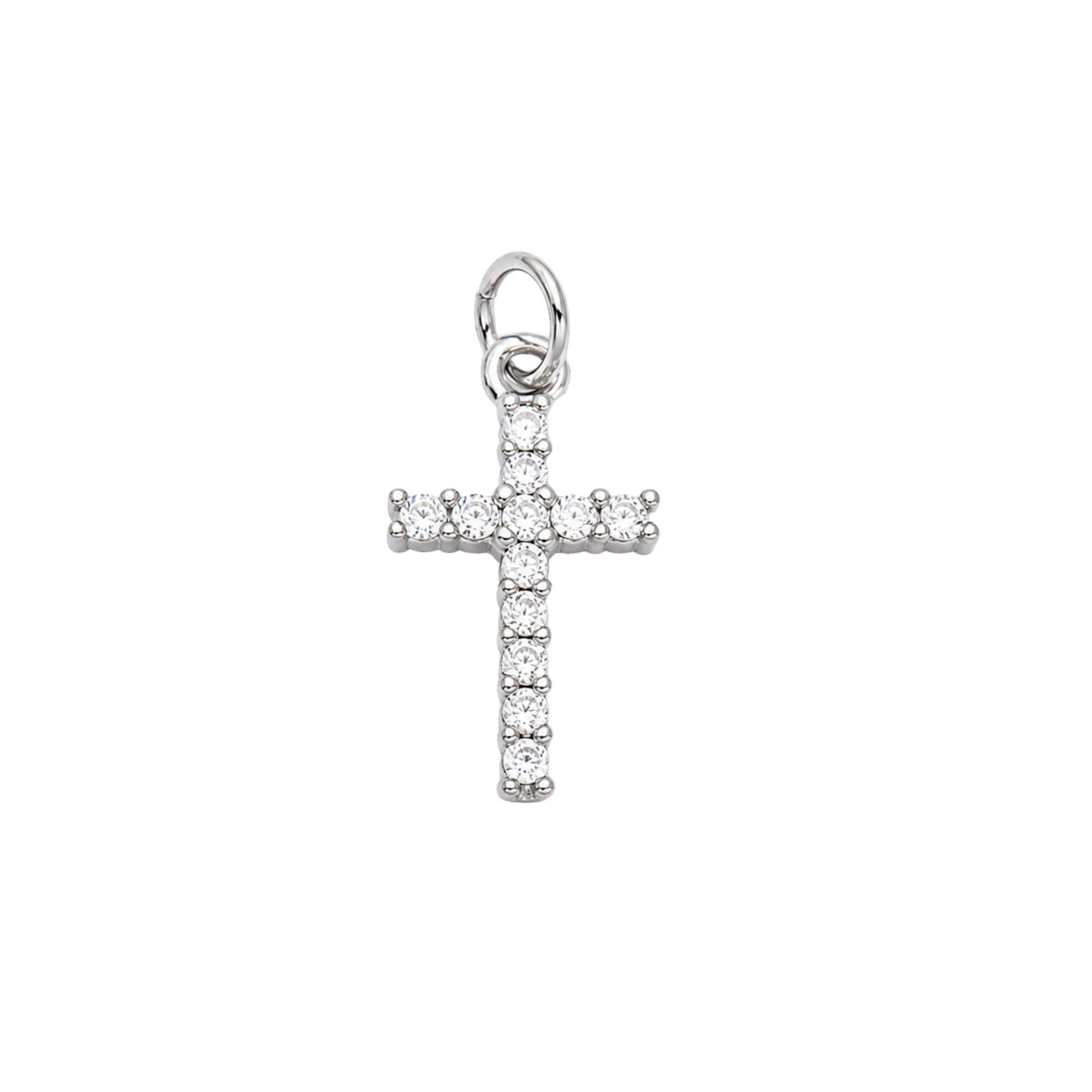 Tiny CZ Cross Charm