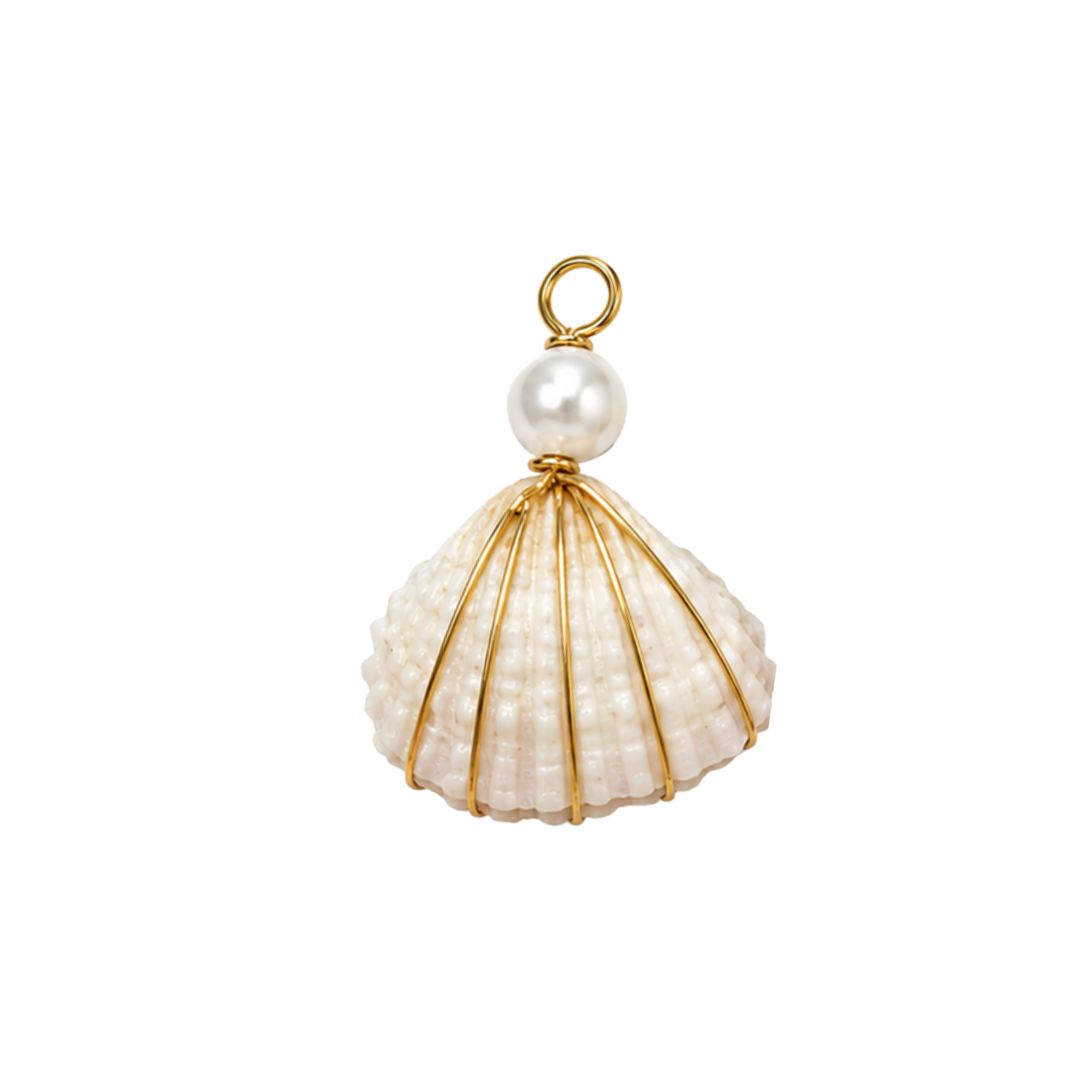 Wire Pearl Shell Charms