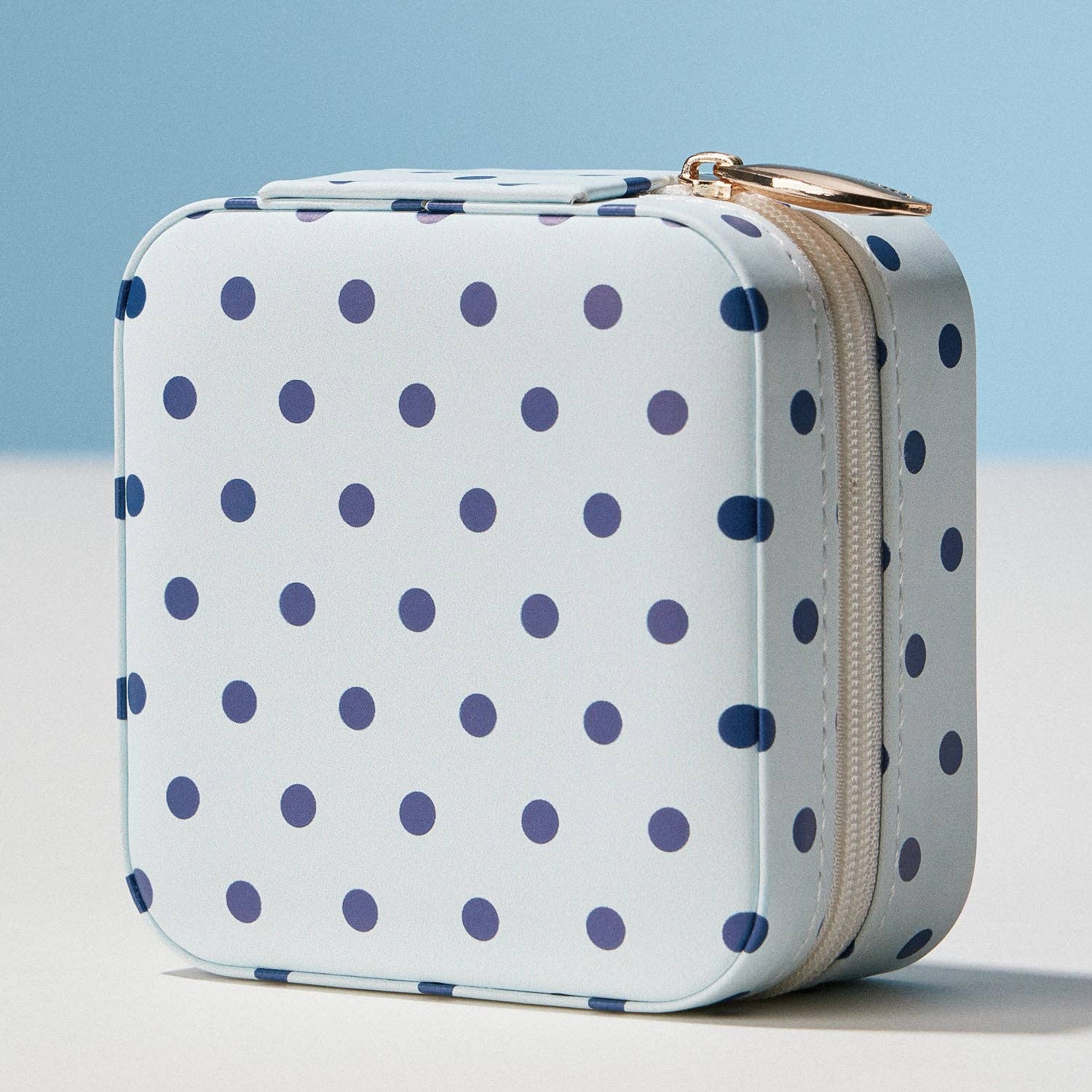 Polka Dot Travel Jewelry Case Organizer