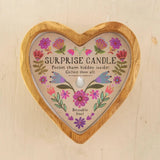 Wooden Heart Surprise Candle