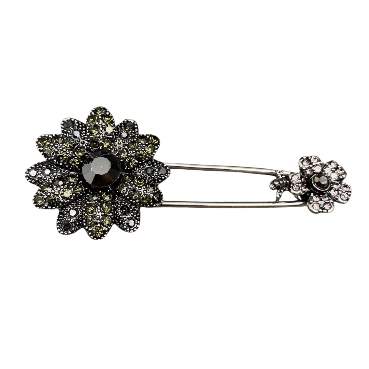 Rhinestone Flower Brooch