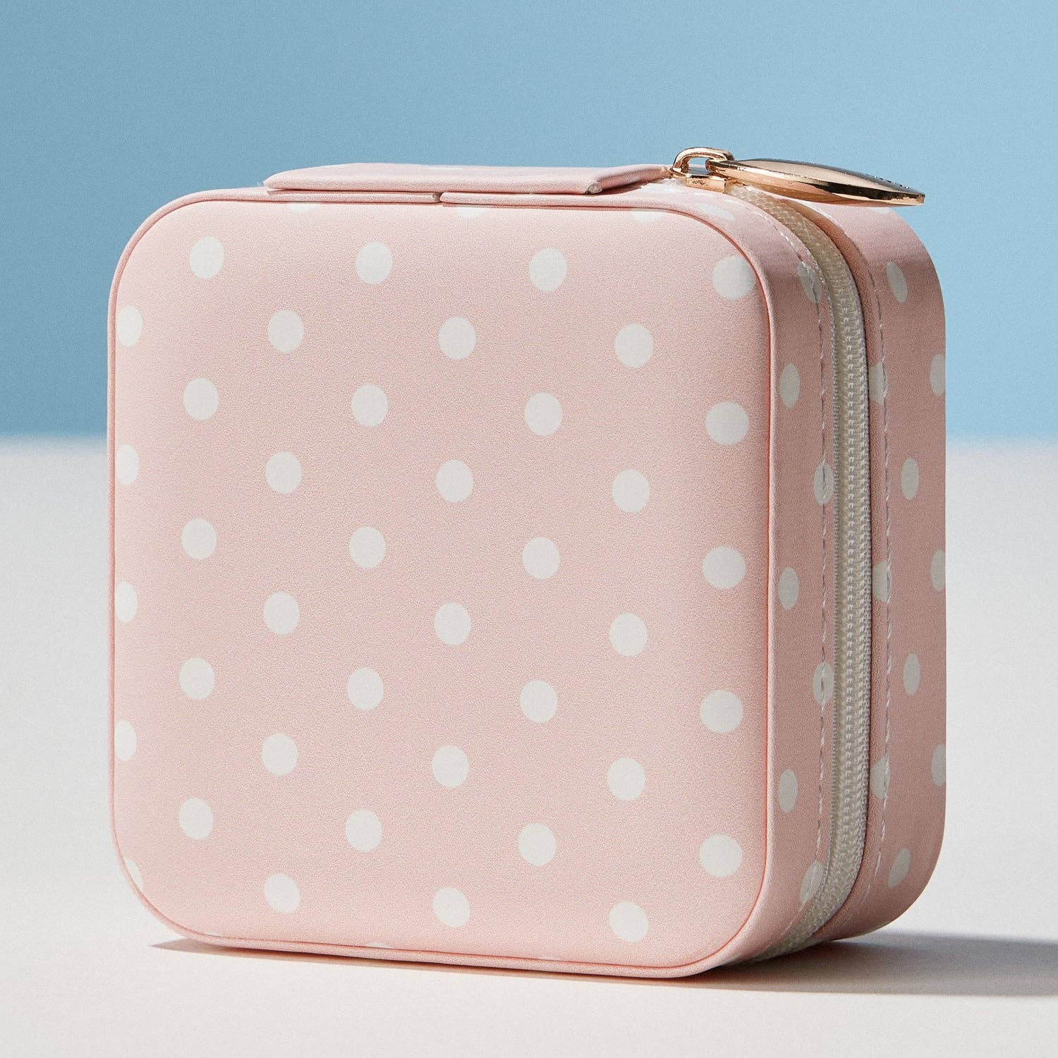 Polka Dot Travel Jewelry Case Organizer