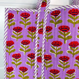 Quilted Tote Bag | Purple Floral Bag | Large Shopping Tote